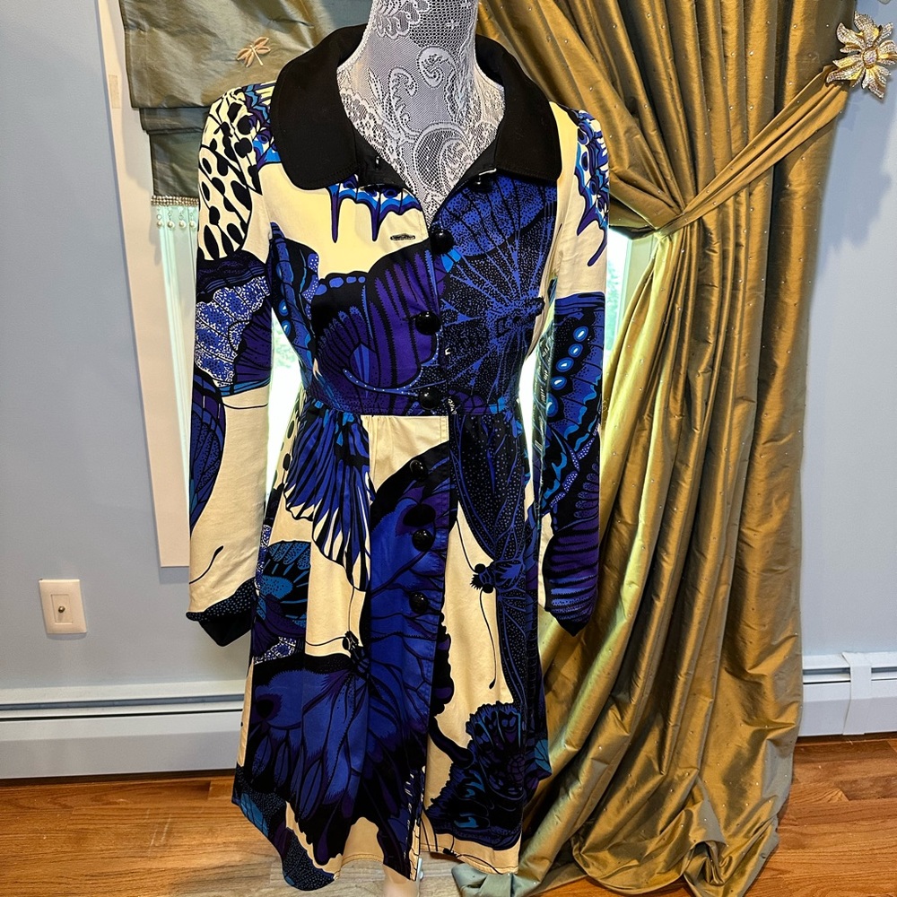 Vintage Betsey Johnson butterflies long scallop